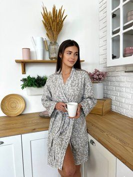 Халат жіночий літній кімоно COSY сірий S-21 фото