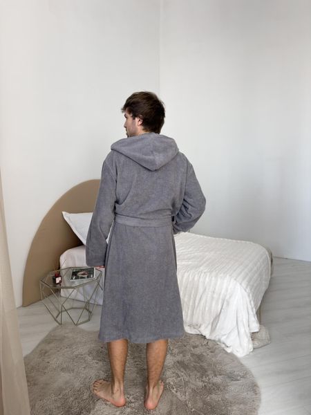 Подарунковий набір для чоловіків махровий халат з капюшоном та рушник COSY Fortune 2 ХР Set925H1+Cb900 фото