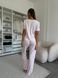 Піжама жіноча &laquo;Rose Amour&raquo; COSY &ndash; штани та футболка, 100% бавовна, ніжно-рожева S/M SetPH1517 фото 3