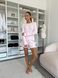 Піжама жіноча &laquo;Rose Amour&raquo; COSY &ndash; шорти та лонгслів, 100% бавовна, ніжно-рожева S/M SetPH1316 фото 5