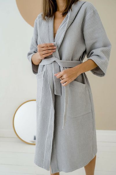 Халат чоловічий вафельний кімоно COSY сірий 821 фото