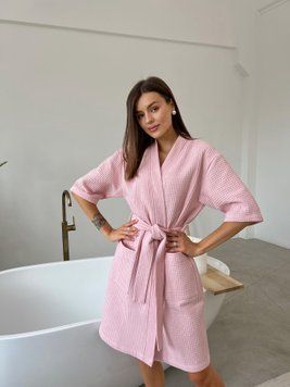Халат жіночий вафельний кімоно COSY рожевий L C-112 фото